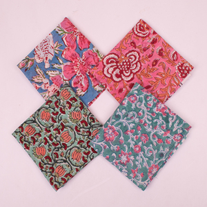 Cotton Floral Vintage Style Handkerchiefs for Adults Men's Classic Bandanas Multicolor Woven Gift <b>Accessories</b> - Product Image 5