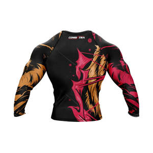 Hot Sale Custom <b>Long</b> <b>Sleeve</b> Rash Guard for Gym and BJJ MMA Quick Dry Compression Shirts Made of Spandex and Nylon Fabric - Product Image 2
