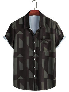 Camiseta Personalizable de Verano para Hombre, Elegante, Informal, Transpirable, Ecológica, de Lona, con Cuello en V, de Secado Rápido, para Vacaciones - Product Image 4