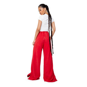 Pantalones Deportivos para Mujer, Estilo Moderno, Corte Acampanado, 100% Algodón, Lavado Ácido, con Estampado - Product Image 3