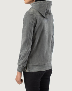 Chaqueta de Forro Polar con Capucha para Mujer, de Alto Rendimiento, Color Gris, de Gamuza, con Cierre de Cremallera, Resistente al Viento, Estilo Utilitario para Otoño, 320 g, 2026 - Product Image 3