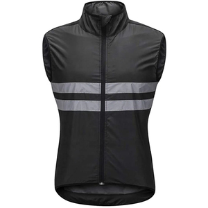 <b>Men's</b> Navy Blue Windproof Water-Repellent ODM <b>Gilet</b> Sleeveless Jacket Vest Stand Collar Zip up Lightweight Sporty Waistcoat - Product Image 1
