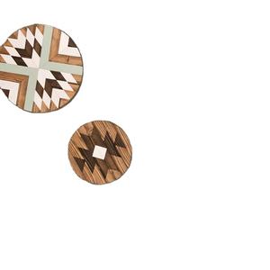 COUSTER MARBRE EN BOIS ÉLÉGANT pour la TRADITION AMÉRICAINE CHAUFFANTE Dessous de verre ronds en bois de marbre Pendaison de crémaillère pour une utilisation Tasses élégantes et - Product Image 4