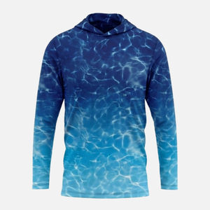 Vêtements de pêche personnalisés à manches longues, 100% polyester respirant, logo frontal, vêtements de sport de plein air Massee - Product Image 3
