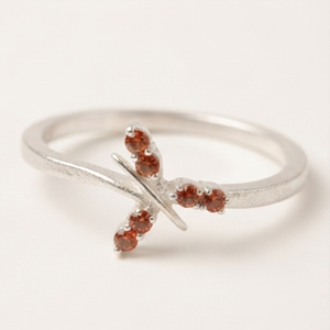 DIVYORO DRAGONFLY TRENDS SILVER Anillo moderno para boda y fiesta para mujer - Product Image 3