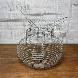 Handmade Style Metal <b>Egg</b> <b>Basket</b>, Rustic <b>Egg</b> Storage for Kitchen Decor - Product Image 2