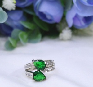 Classy Premium Quality Brass <b>Silver</b> Plated Stone Look <b>Adjustable</b> Stylish <b>Ring</b> for Function Wedding Wear Collection fo - Product Image 3