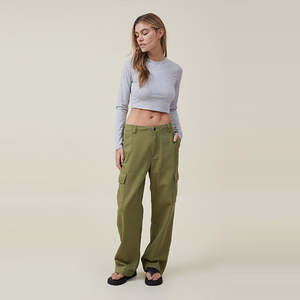 Camiseta Corta de Manga Larga 100% Algodón, Elástica, Ajustada, Informal, Básica, para Mujer, con Logotipo Personalizado OEM - Product Image 5