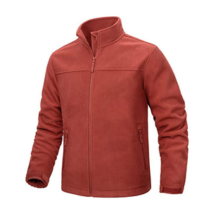 Veste polaire unisexe chaude et décontractée pour l'hiver, avec fermeture éclair, col montant, imprimé XL et teinture unie – Grande Vente - Product Image 6