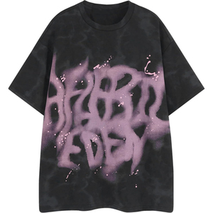 Oversized Men's <b>T</b>-<b>Shirt</b> Short Sleeve O-Neck Streetwear Jersey Cotton Printed Letter Pattern Front Logo Breathable Fit Tees - Product Image 2