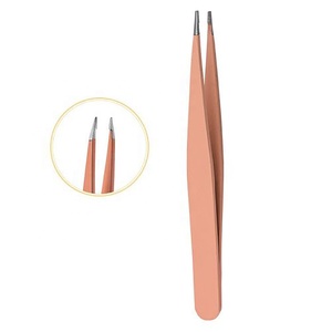 Gray Rocks Premium Quality Professional Precision Eyebrow Tweezers <b>Pointed</b> Tip High Quality Beauty <b>Tool</b> in Vibrant Color - Product Image 1