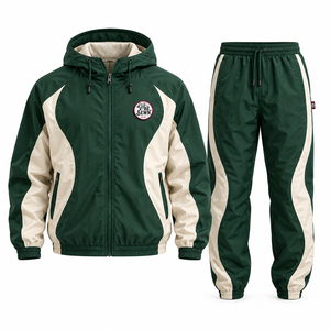 Conjunto Deportivo para Hombre, Chaqueta y Pantalones Cortavientos, Tejido de Poliéster Resistente al Viento, Secado Rápido, Ligero y Cómodo - Product Image 1