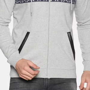 เสื้อฮู้ดซิปผู้ชาย ผ้าฟลีซกันลม 100% ผ้าฝ้าย สไตล์ลำลอง ฮิปฮอป สำหรับใส่ในฤดูใบไม้ร่วง - Product Image 5