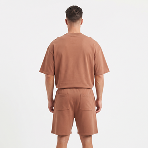 Ensembles courts surdimensionnés de haute qualité, contrastés, personnalisés, vente en gros, t-shirts pour hommes - Product Image 6