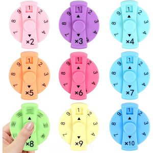 9-Piece Math Fidget Spinners Set Adult-Friendly Math Toy for Multiplication and Division Learning Fun Math Game Spinners - Product Image 1