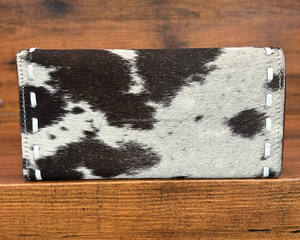 Fashionable Hand Tooled Leather Multi-functions Tri-fold <b>Wallet</b> <b>for</b> <b>Women</b> Large Capacity Cowhide Clutch Purse <b>Credit</b> <b>Card</b> <b>Wallet</b> - Product Image 5