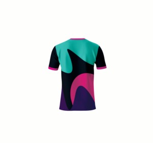 Maillot de sport personnalisé à sublimation, manches courtes, col rond, impression de logo personnalisé - Product Image 2