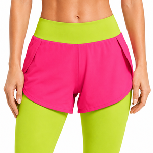 <b>Comfy</b> And Stylish Shorts With Leggings Soft Touch Fabric Stretchy Material Double Best Elastic Waist Yoga Legging For Women's - Product Image 4