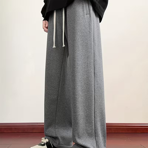 Customized Men's Jogger Baggy Pants Gray Color Outdoor Streetwear Drawstring Courser Loose Jogging Sweat Pants - Product Image 2