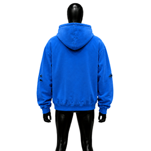CASUAL <b>MENS</b> BLUE ANGEL GRAPHIC ZIP HOODIE Oversized Fleece Casual Style Autumn Wear LOSS FIT FASHIONABLE DESIGN DROPSHOULDER WIT - Product Image 2