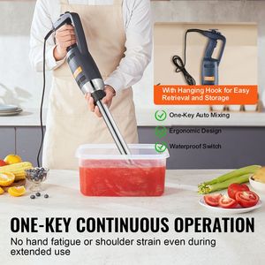 Frullatore a Immersione Commerciale da 350W con Lama in Acciaio Inox da 16 Pollici, Mixer Manuale Professionale con 16 Velocità Variabili - Product Image 4