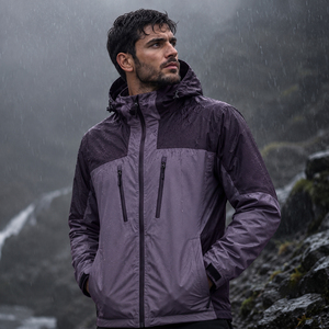 Veste de randonnée imperméable de haute qualité, service OEM, à capuche, unisexe, hiver, coupe-vent, impression personnalisée du logo, veste d'extérieur pour homme - Product Image 1