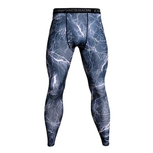 Customized Compression Fitness Running Leggings Sports Men Tights Workout Pants Custom Logo Elastic Compression Men's Pants Men - Product Image 1