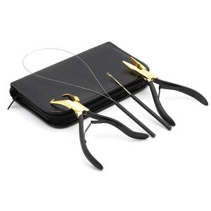 Kit de pinces pour extensions capillaires, outil de séparation des mèches, boucle de traction et crochet, outils pour extensions micro-anneaux, pince et ouvre-perles pour cheveux - Product Image 1