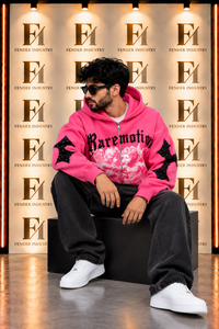 Sweat à capuche zippé personnalisé pour homme, imprimé DTF, style streetwear oversize, avec strass, en molleton épais - Product Image 5