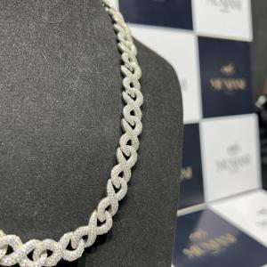 Luxury IGI Certified VVS Brilliant Cut Diamond <b>Cross</b> <b>Chain</b> Custom Tennis <b>Chain</b> Iced Hip Hop Necklace Women's Party Gold Plated - Product Image 4