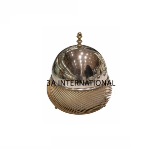 Cacerola de madera con tapa de acero inoxidable y acabado pulido, diseño clásico, cacerolas duraderas y aisladas, olla para servir. - Product Image 3