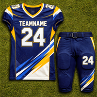 Uniformes Personalizados de Fútbol Americano para Equipos y Ligas, de Secado Rápido, Transpirables, en Tela de Poliéster, con Nombre y Número del Jugador Sublimados