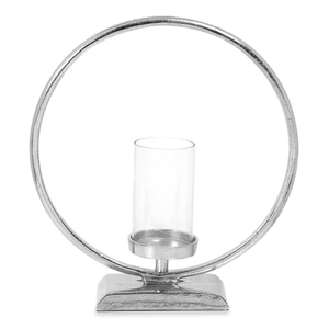 Lanterne porte-bougie en aluminium avec pot en verre pour centres de table d'hôtels, décoration intérieure et extérieure - Product Image 1