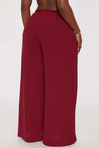 Wide Leg Sweatpants High Waist Drawstring Lounge Pants Ladies Loose Fit Fleece Sweatpants Casual Wide Leg Joggers Women - Product Image 3