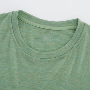 High Quality Green Merino <b>Wool</b> Mens V Neck Short Sleeve T <b>Shirt</b> Premium Casual Knitwear - Product Image 4