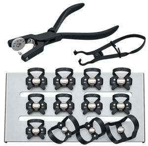 Kit complet de barrage dentaire en caoutchouc noir, système d'isolement dentaire, ensemble de pinces de barrage, instruments endodontiques pour traitement des canaux radiculaires CE - Product Image 6
