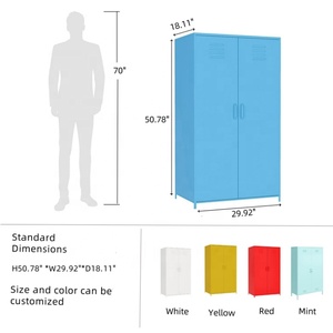 Armadio Nordico Moderno Chic Minimalista in Acciaio Almirah Guardaroba Metallico Rosa per Camera da Letto di Ragazze e Bambini - Product Image 3