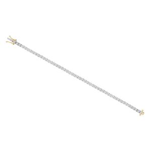 Pulsera de tenis de oro amarillo para mujer con diamantes de corte redondo de 1.03 ct, engaste en canal, estilo clásico para uso diario - Product Image 3