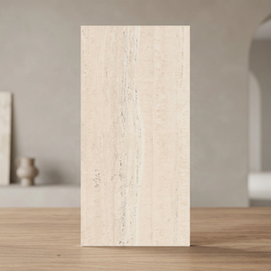 Travertino Mint 60x120 Carrelage de porcelaine aspect marbre émaillé poli de luxe pour le sol du salon Carrelages de sol en céramique - Product Image 2