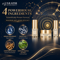 Ensemble de soins de la peau Natural Beauty, cadeau, crème anti-âge pour le visage et sérum facial, kit de soins de la peau en format voyage, 3 pièces