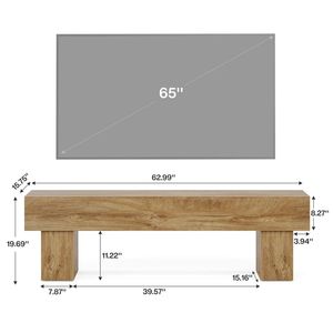 Farmhouse Style TV Stand Media <b>Console</b> <b>Table</b> with <b>Storage</b> Desk for Sofa & Entrance Unique Design - Product Image 6