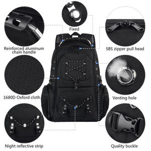 <b>Water</b> <b>Resistant</b> Black Tactical <b>Backpack</b> High Capacity Travel Laptop Daypack - Product Image 5