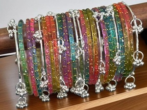 Stylish Women glass Fashion <b>Bangles</b> <b>Set</b> Trendy <b>Bangles</b> Stackable <b>Bangles</b> Ladies Wrist Accessories Modern Jewelry Daily Wear - Product Image 3