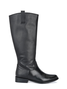 Bota completa Negra de cuero genuino para mujer, Botines de cuero real hechos a mano, elegantes y duraderos - Product Image 6