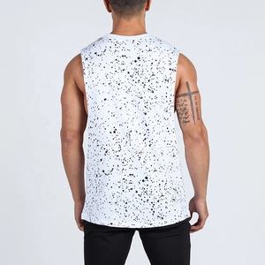 Camiseta sin mangas de entrenamiento de gimnasio de algodón 100% para hombre al por mayor, chaleco de tirantes de secado rápido, camiseta de Fitness, estampado personalizado, tejido bordado para - Product Image 2