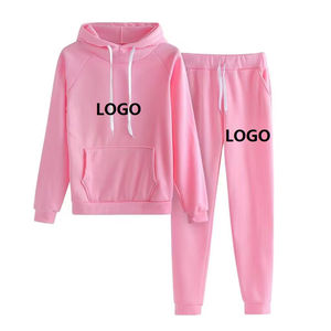 Conjunto de Sudadera con Capucha y Pantalones de Chándal de 2 Piezas para Mujer, Color Sólido, Corte Holgado, Informal, para Todas las Temporadas, con Bolsillo - Product Image 3