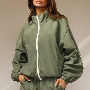 Winter Style OEM Contrast Piping <b>Long</b> Waterproof Breathable Stand Collar Windbreaker <b>Jacket</b> Oversized Lightweight <b>Men</b> <b>Jacket</b> - Product Image 5