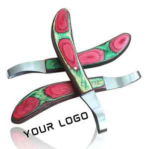 Cuchillo de Herrador de Acero de Damasco Premium IRON para Recorte de Herraduras, Hoja Hecha a Mano, Herramientas Veterinarias, OEM, Marca Privada - Product Image 4