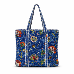 Bolso de Hombro Azul Personalizado para Mujer, Reversible, Estilo Bohemio Vintage, de Terciopelo Ligero, de 18 Pulgadas, para Invierno y Verano, para Compras y Viajes - Product Image 1
