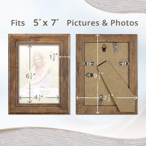 Marco de Fotos de Madera de Calidad Premium para Exportación, Madera de Mango Sólida, Hecho a Mano, Estilo Rústico Moderno Vintage, Decoración para Mesa de Hogar u Oficina - Product Image 3